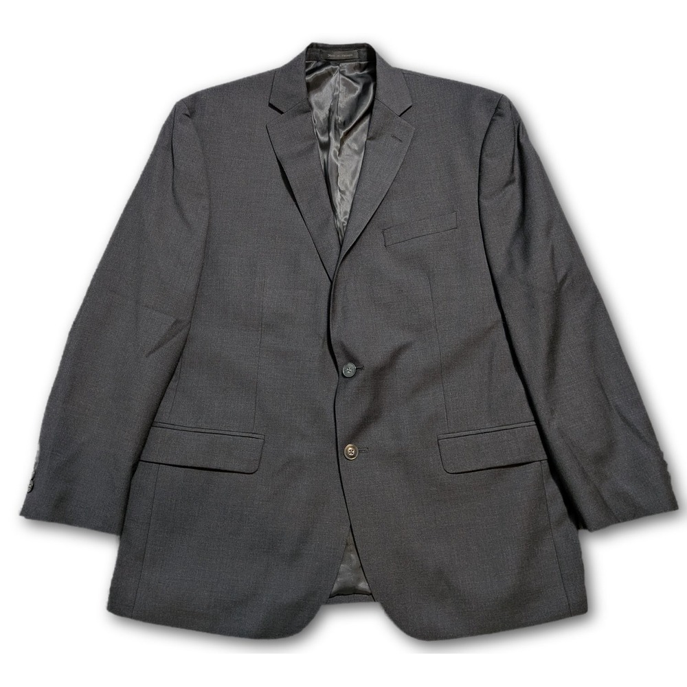 Calvin Klein Mens Blazer Navy 44R Wool Breathable Inner Pockets Lined Vented